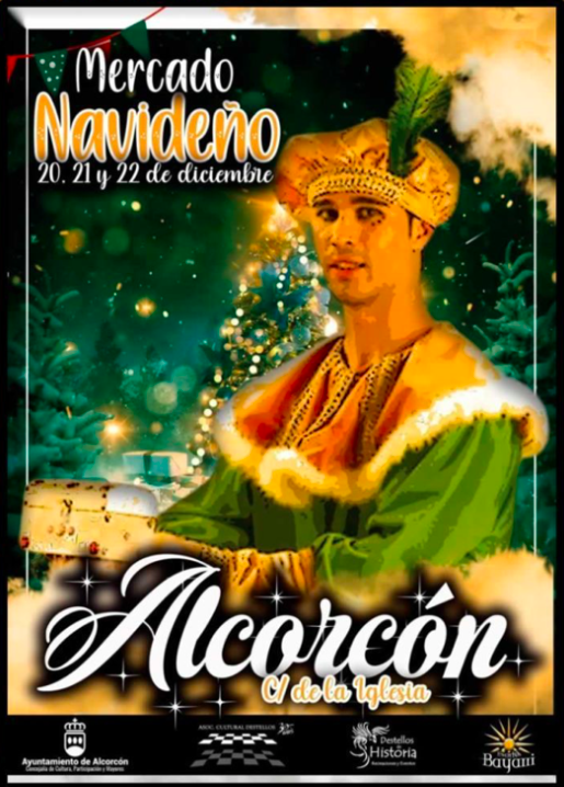 Mercado navideño de Alcorcón en la Plaza de los Reyes de España